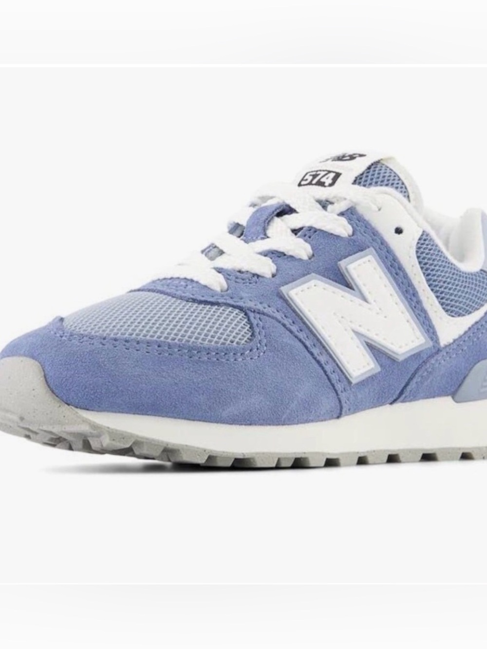 New Balance Kids Blue and White 574 Trainer